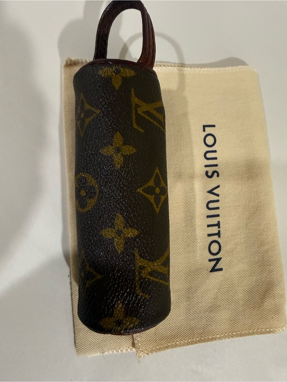 Authentic Louis Vuitton Golf Ball Case, Monogram Canvas Accessory Pouch With COA